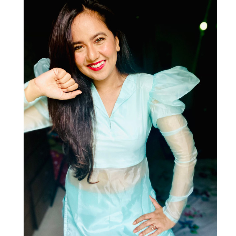 Dramatic Sleeves Organza Kurta Set